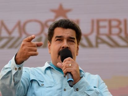 Nicol&aacute;s Maduro discursa em evento no dia 18. 