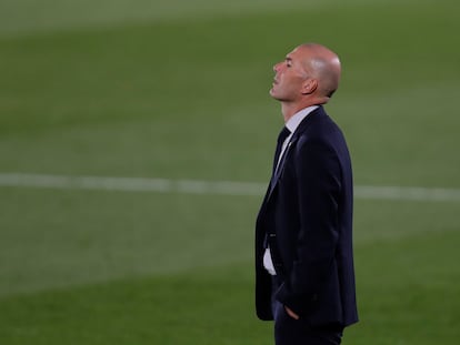 Zidane, durante el Real Madrid-Valladolid.