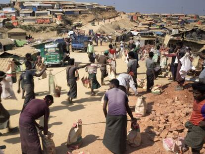 Los preparativos en el campo de Cox's Bazar.