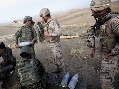Militares espa&ntilde;oles en Afganist&aacute;n, en una imagen de archivo.