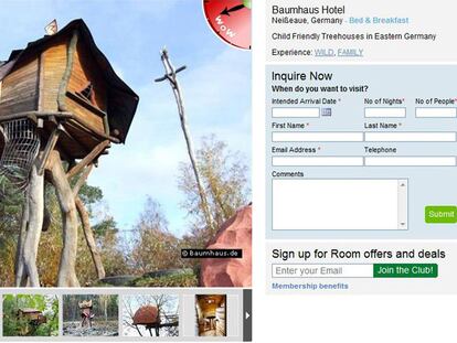 Página web con alojamientos seleccionados por Unusual & Unique Hotels of the World para veraneantes en busca de algo especial.