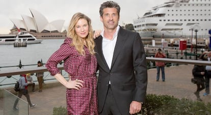 Ren&eacute;e Zellweger y Patrick Dempsey, en Australia.