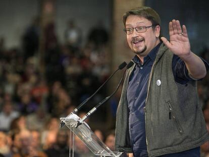 Xavier Domenech, este domingo, en el acto de presentación del proceso participativo Un Pais en Comu.