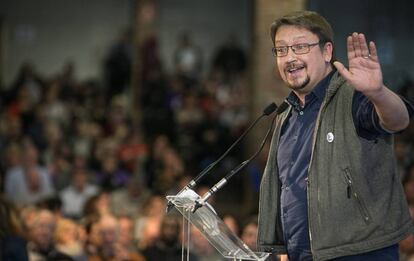 Xavier Domenech, este domingo, en el acto de presentación del proceso participativo Un Pais en Comu.