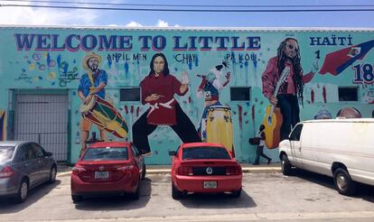 Un mural en el Peque&ntilde;o Hait&iacute; de Miami.