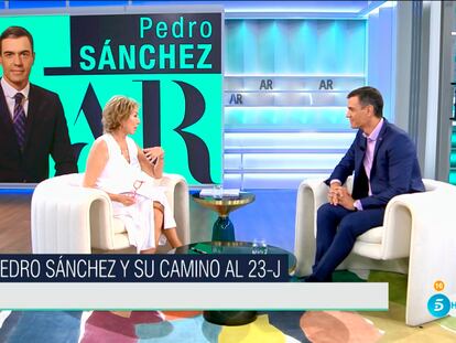 Pedro Sánchez en el programa de Ana Rosa, el pasado 4 de julio.