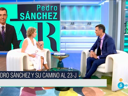 Pedro Sánchez,  en 'El programa de Ana Rosa', este martes.