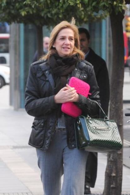 La infanta Cristina en Barcelona, el 8 de febrero de 2012.