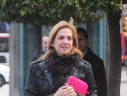 La infanta Cristina en Barcelona, el 8 de febrero de 2012.