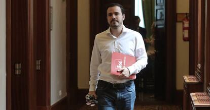 Alberto Garzón, en el Congreso.