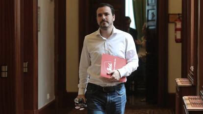 Alberto Garzón, en el Congreso.