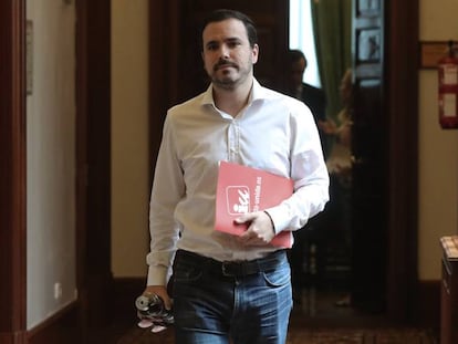 Alberto Garzón, en el Congreso.