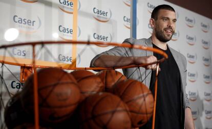 Marc Gasol en un acto publicitario.