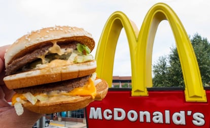 Un Big Mac fotografiado en un McDonalds's de Virginia.