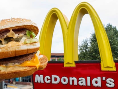 Un Big Mac fotografiado en un McDonalds's de Virginia.