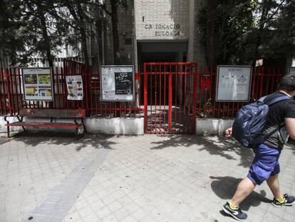 Exterior de un colegio público de Madrid. 