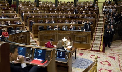 El Congreso durante la segunda votaci&oacute;n de investidura. 