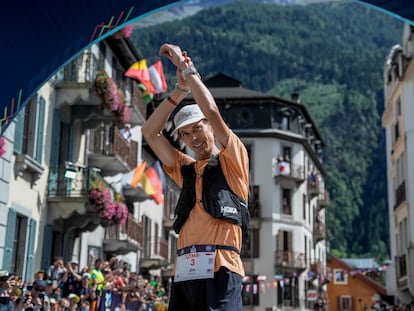 Jim Walmsley, tras ganar el Ultra Trail del Mont Blanc.