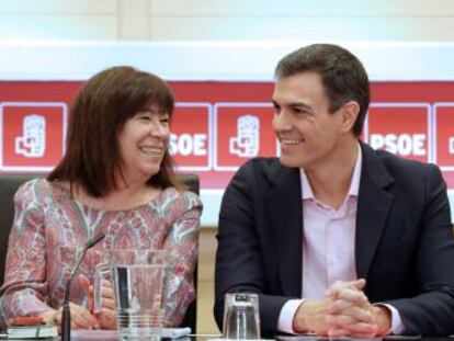 El dirigente aragonés afirma que la Mesa de partidos  nace muerta  mientras la presidenta del PSOE afirma que se “especula con algo que no está sucediendo 