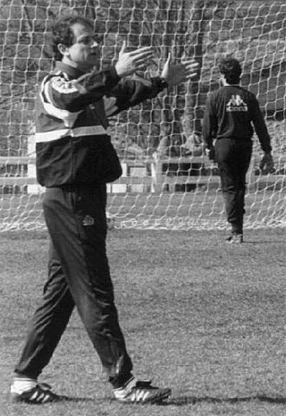 Amorrortu, durante un entrenamiento.