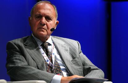 Paolo Savona, durante una conferencia en Roma en Octubre de 2008.