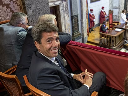 Carlos Mazón, en el pleno de constitución del Ayuntamiento de Valencia, el pasado 17 de junio.