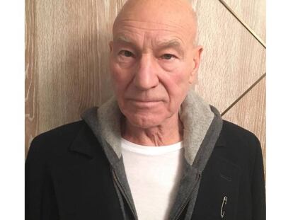 El actor Patrick Stewart con un imperdible.