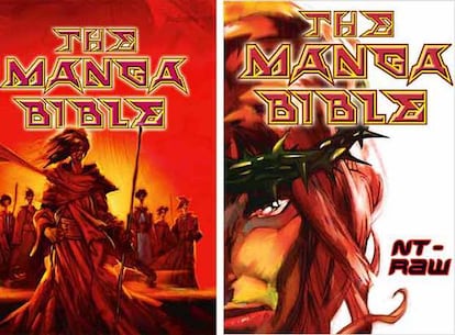 Portadas de la versión 'manga' de la Biblia.