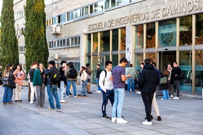 La Escuela de Ingenieros de Caminos de la Universidad Politécnica de Madrid, este martes.