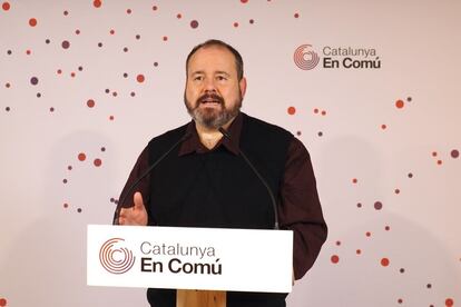 El portavoz de los comuns y diputado en el Congreso, Joan Mena, en rueda de prensa telemática. / EN COMÚ PODEM
Acusan a Junts de tener vínculos con la empresa y piden explicaciones a Aragonès
POLITICA CATALUÑA ESPAÑA EUROPA BARCELONA
ECP