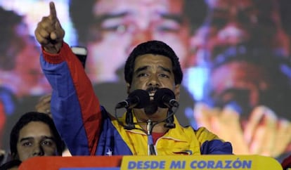 Maduro, en la noche electoral.