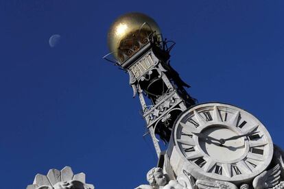 Detalle de la fachada del Banco de España. 