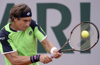 David Ferrer golpea la bola ante Matosevic.