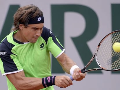 David Ferrer golpea la bola ante Matosevic.