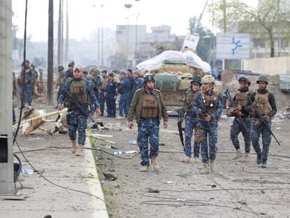 Polic&iacute;a federal iraqu&iacute; en Mosul, este martes