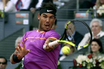 El tenista español Rafael Nadal, durante su partido ante el austriaco Dominic Thiem.