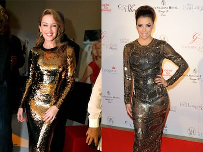 Duelo de lentejuelas: ¿las de Kylie Minogue o las de Eva Longoria?
