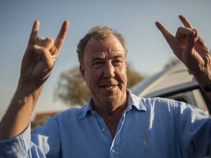 Jeremy Clarkson, el impulsivo presentador de 'Top gear', exhibiendo su estilo.