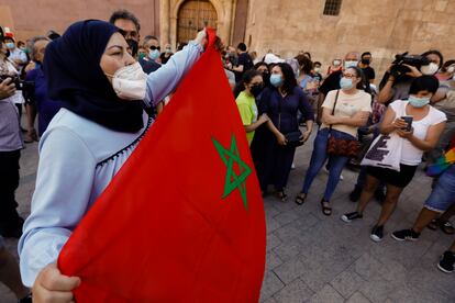 Concentración el pasado día 20 de junio en Murcia contra el odio y el racismo tras el asesinato de Younes Bilal en Mazarrón.