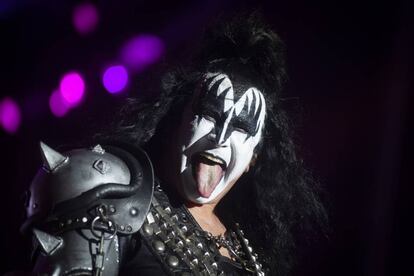 Gene Simmons, durante una actuación de Kiss el pasado 2018 en Barcelona.