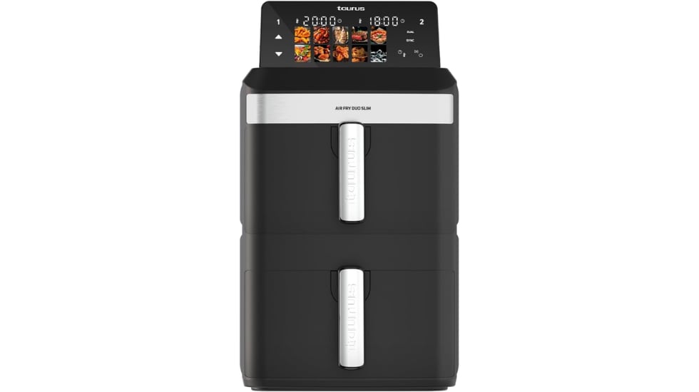 Freidora de aire con doble cesta.