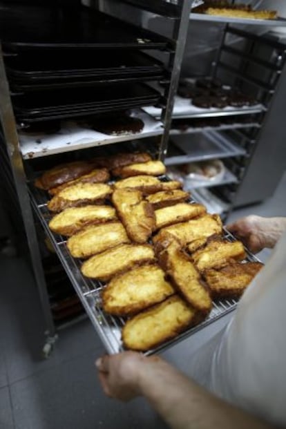 Torrijas de la pastelería El Riojano.