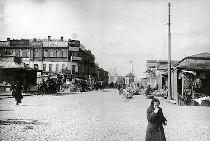 Imagen captada en Moscú hacia 1913.