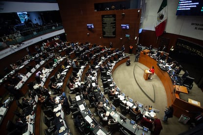 Aspecto de la sesión en el Senado de la República, el 24 de septiembre de 2024.