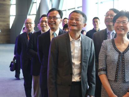 Jack Ma en la sede de Alibaba en Hangzhou, China