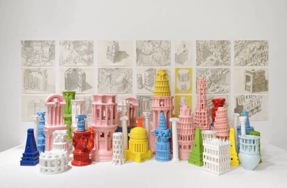 Imagen de la exposición 'Roman Singularity', de Adam Nathaniel Furman, en el Museo de sir John Soane. |