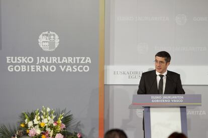 El lehendakari, Patxi L&oacute;pez, en la conmemoraci&oacute;n del D&iacute;a de Euskadi.