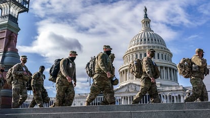 Guardia Nacional en el Capitolio de Estados Unidos el 17 de enero de 2021