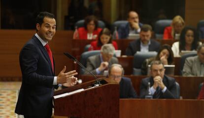 El portavoz de Ciudadanos en la Asamblea de Madrid, Ignacio Aguado.