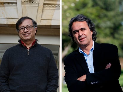 Los candidatos a la presidencia de Colombia, Gustavo Petro (izquierda) y Sergio Fajardo.